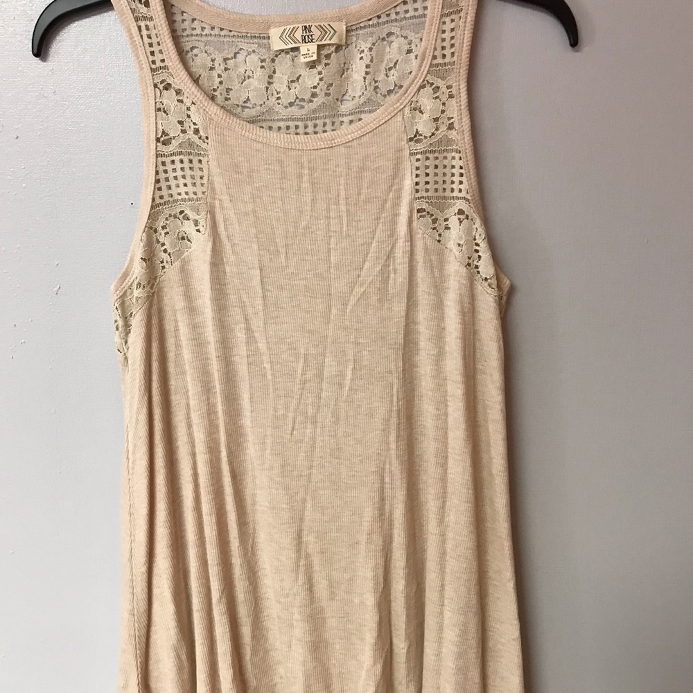 Cream top with lace back